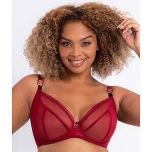 NWT Curvy Kate Lifestyle Plunge Bra - Deep Red